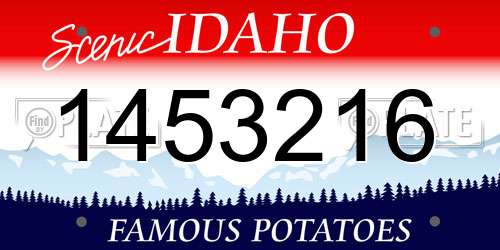 1453216 Idaho License Plate