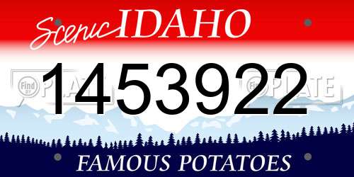 1453922 Idaho License Plate