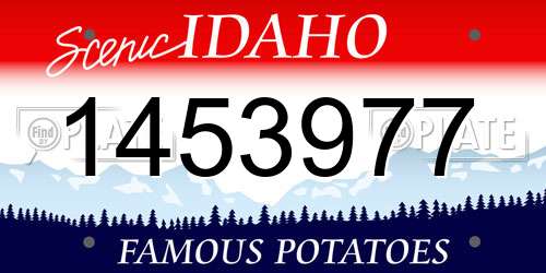 1453977 Idaho License Plate