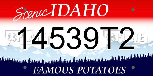 14539T2 Idaho License Plate
