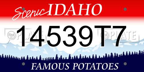 14539T7 Idaho License Plate