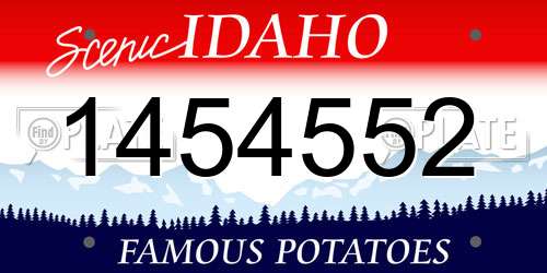 1454552 Idaho License Plate