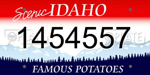 1454557 Idaho License Plate