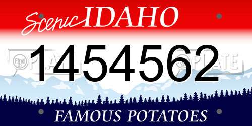 1454562 Idaho License Plate