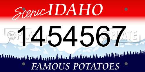 1454567 Idaho License Plate