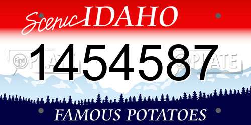 1454587 Idaho License Plate
