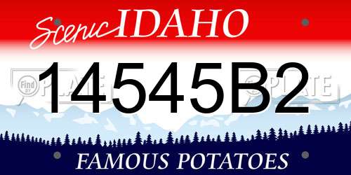 14545B2 Idaho License Plate