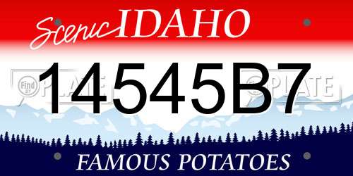 14545B7 Idaho License Plate