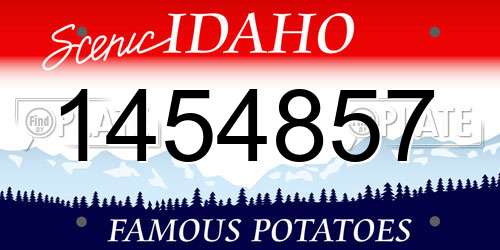 1454857 Idaho License Plate