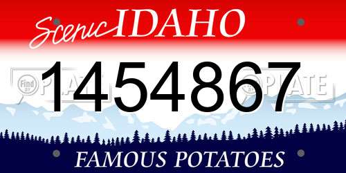 1454867 Idaho License Plate