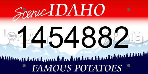 1454882 Idaho License Plate