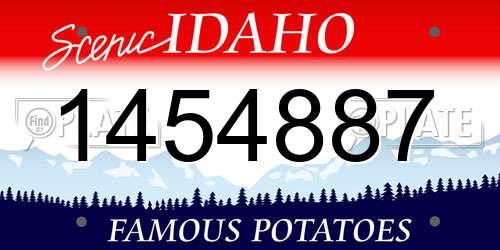 1454887 Idaho License Plate
