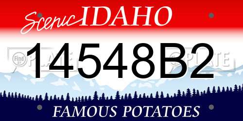 14548B2 Idaho License Plate
