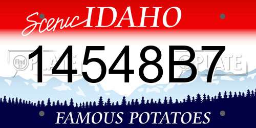 14548B7 Idaho License Plate