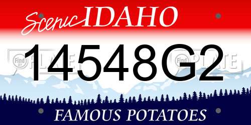 14548G2 Idaho License Plate