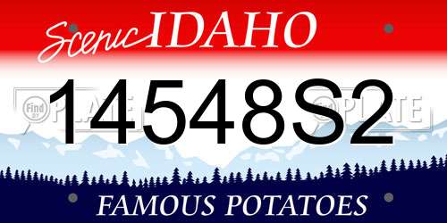 14548S2 Idaho License Plate