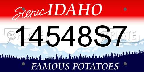 14548S7 Idaho License Plate