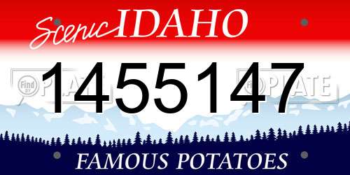 1455147 Idaho License Plate