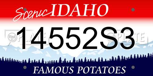 14552S3 Idaho License Plate