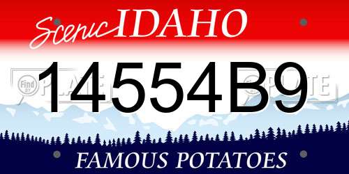 14554B9 Idaho License Plate