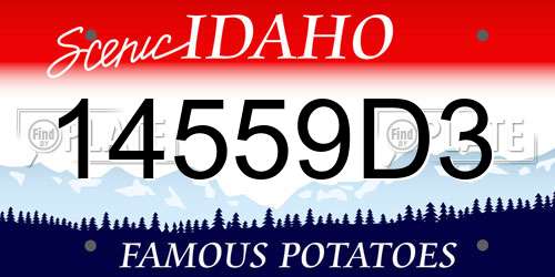 14559D3 Idaho License Plate