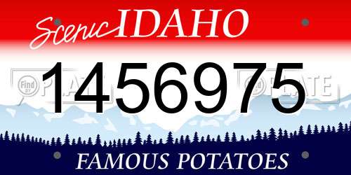 1456975 Idaho License Plate