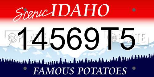 14569T5 Idaho License Plate