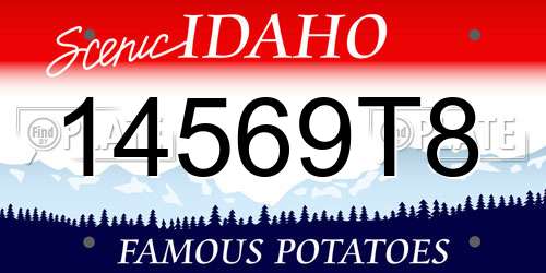14569T8 Idaho License Plate