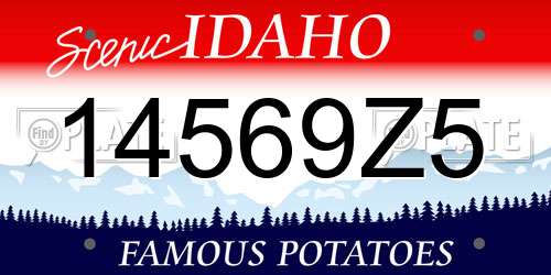 14569Z5 Idaho License Plate