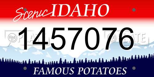 1457076 Idaho License Plate