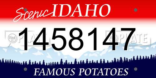 1458147 Idaho License Plate