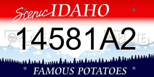 14581A2 Idaho License Plate