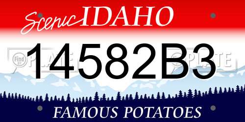 14582B3 Idaho License Plate