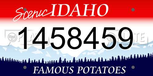 1458459 Idaho License Plate