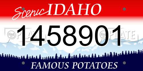 1458901 Idaho License Plate