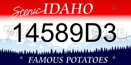 14589D3 Idaho License Plate