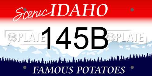 145B Idaho License Plate