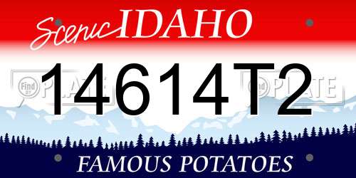 14614T2 Idaho License Plate