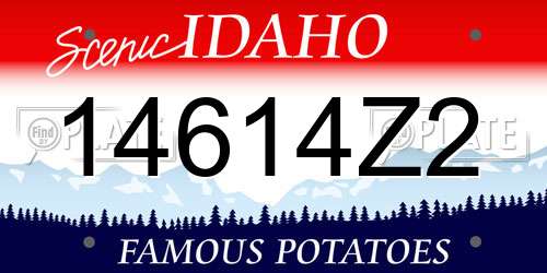 14614Z2 Idaho License Plate