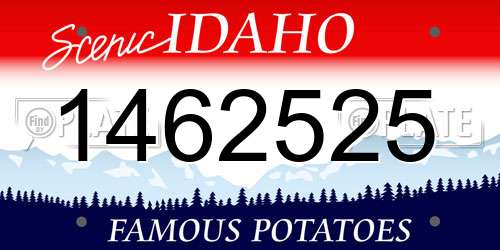 1462525 Idaho License Plate