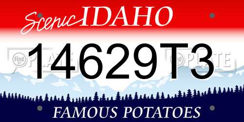 14629T3 Idaho License Plate