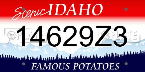 14629Z3 Idaho License Plate