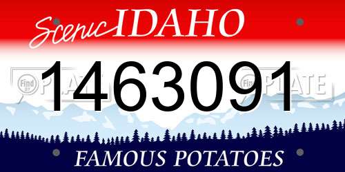 1463091 Idaho License Plate