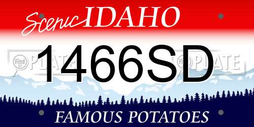 1466SD Idaho License Plate