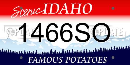 1466SO Idaho License Plate