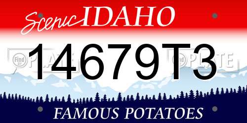 14679T3 Idaho License Plate