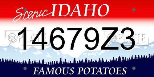 14679Z3 Idaho License Plate