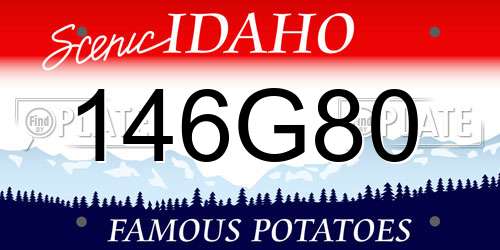 146G80 Idaho License Plate
