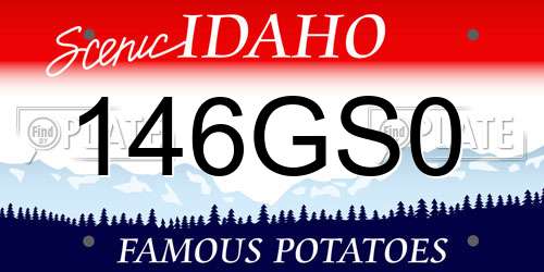 146GS0 Idaho License Plate