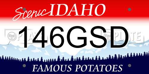 146GSD Idaho License Plate